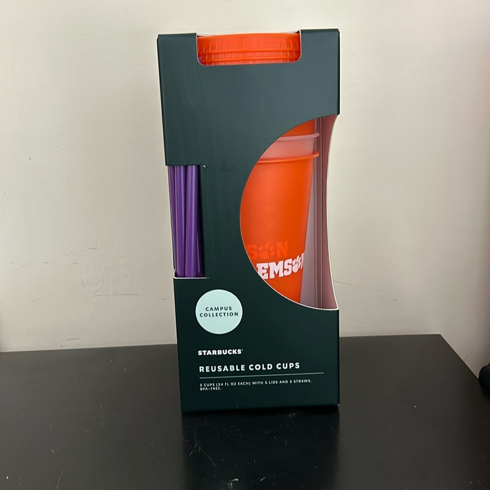 NWT Clemson Campus Collection Reusable Cold Cups